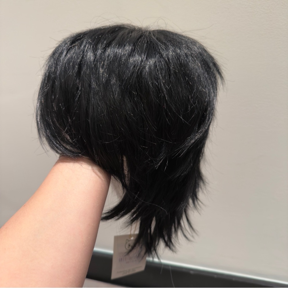 NWT - Yumeno Kyūsaku Q Bungo Stra Japanese Cosplay Wig Two Tone Black & White - Picture 5 of 14